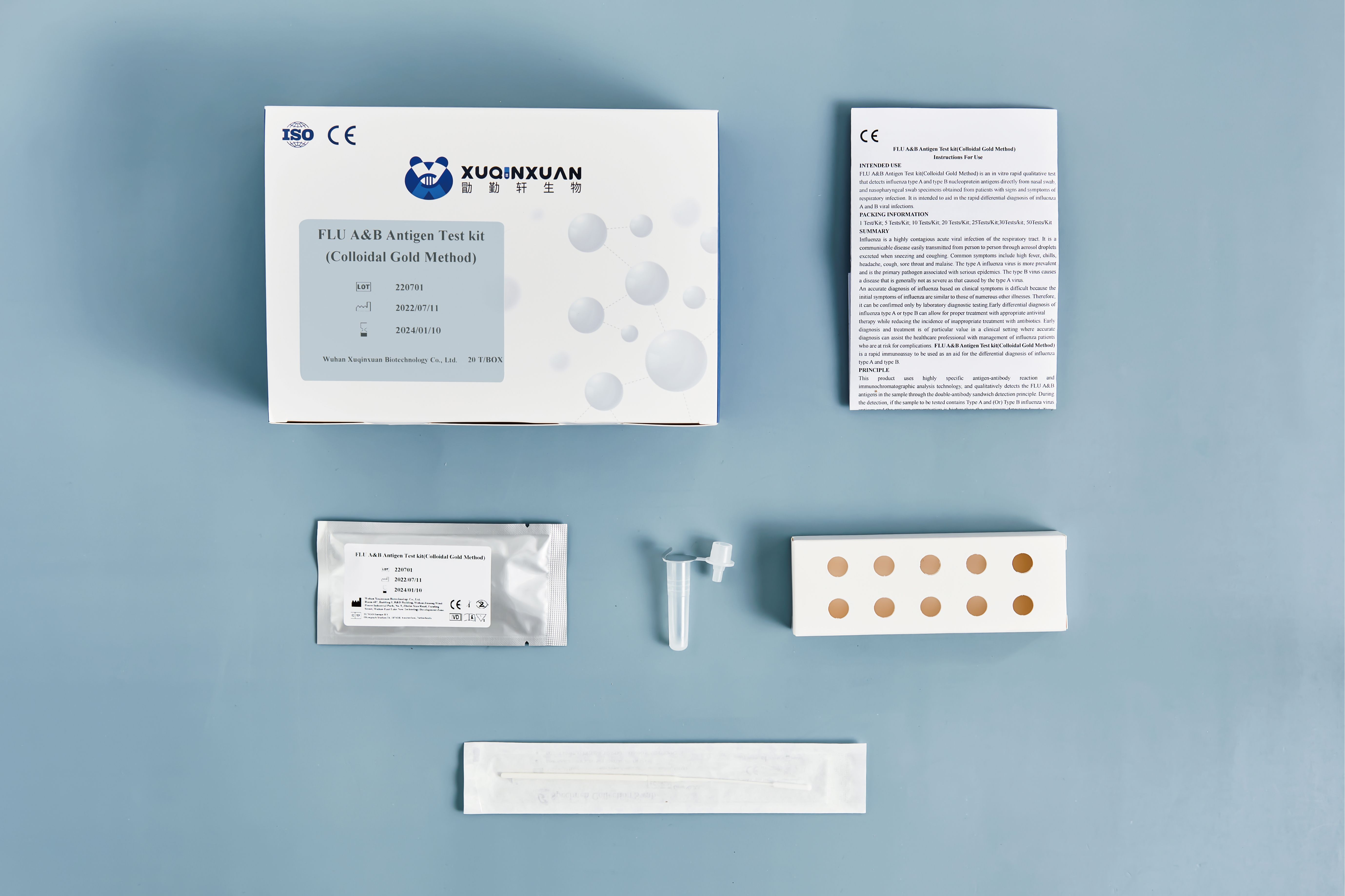 FLU A&B Antigen Test kit(Colloidal Gold Method) 